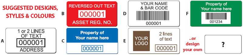 Asset Label Designs Choose An Asset Label Design