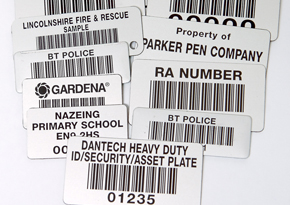 aluminium asset plates