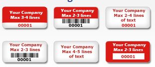 selecting asset label layout