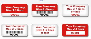 selecting asset label layout